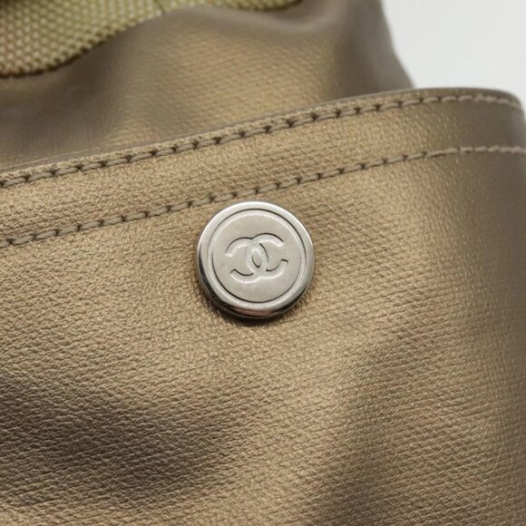 CHANEL Paris Biarritz Shoulder Bag Coated Canvas Gold Tone CC Auth ar12598 - Picture 12 of 16